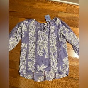 Floral Women's Blouse in Purple